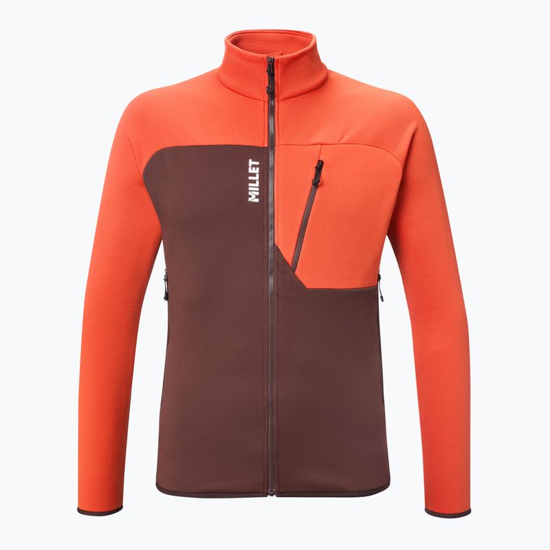 Herrenpullover Millet Seneca Fleece truffle/paprika 6
