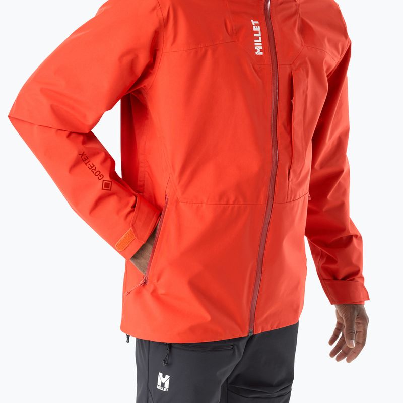 Herren-Regenjacke Millet Kamet Gore-Tex Jacket Jacket paprika 5