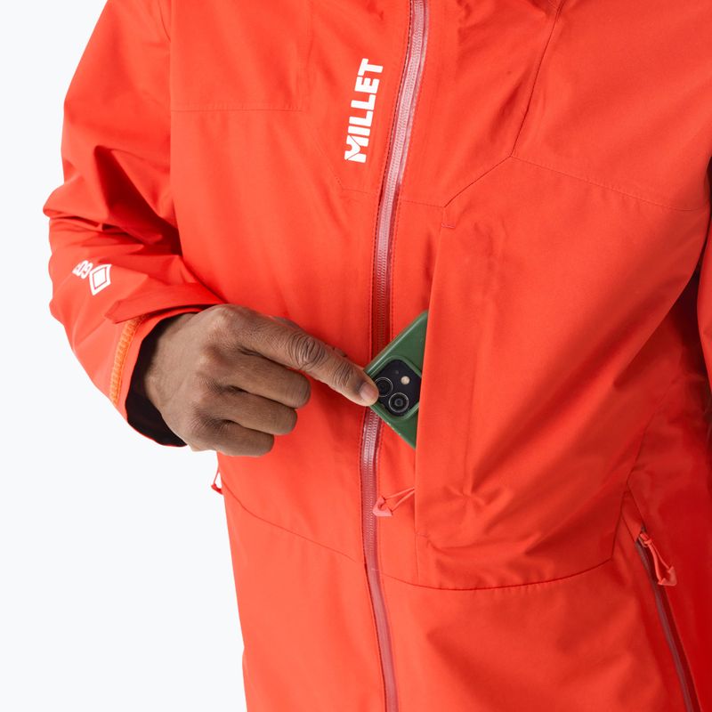 Herren-Regenjacke Millet Kamet Gore-Tex Jacket Jacket paprika 6