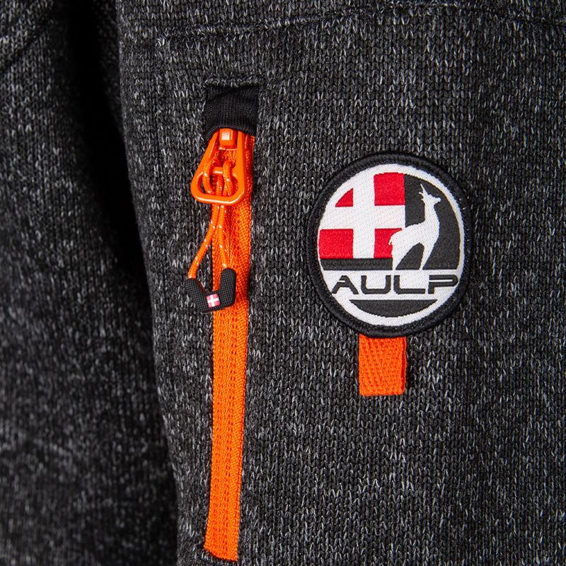 Herren-Fleecepullover Aulp Navoy Melanged Knit black 5