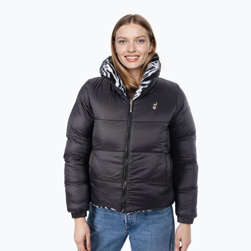 Damen Daunenjacke Aulp Verev Reversible Down black 2