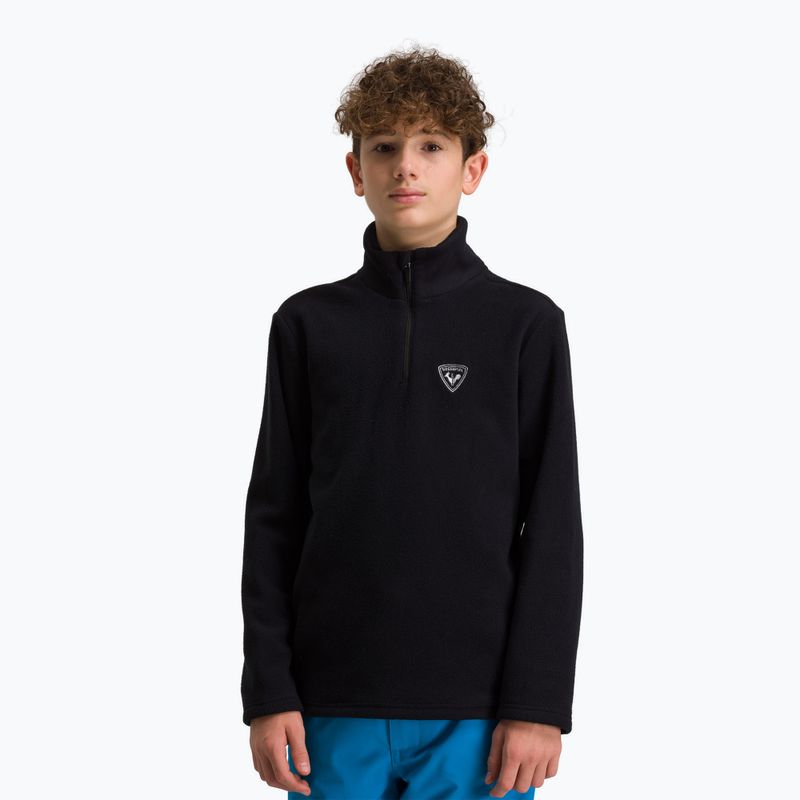 Kinder-Ski-Sweatshirt Rossignol 1/2 Zip Fleece black