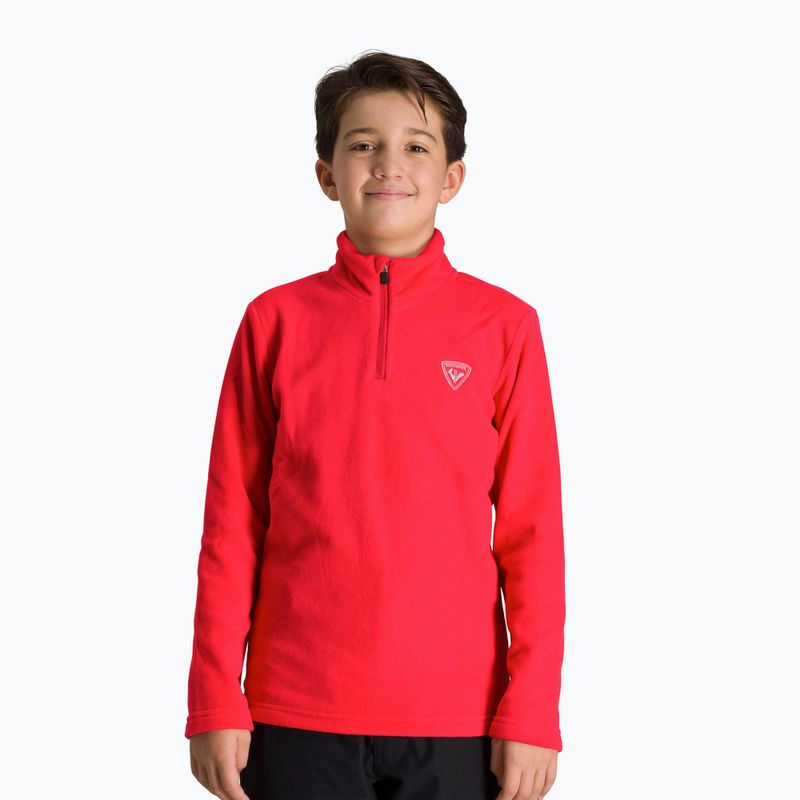 Rossignol Kinder Ski Sweatshirt 1/2 Zip Fleece orange