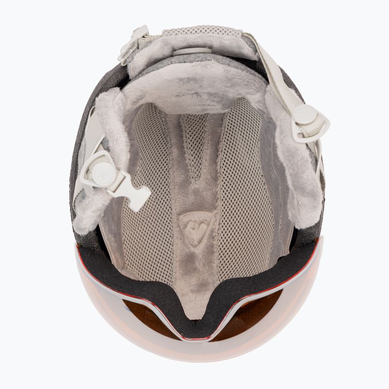 Skihelm für Frauen Rossignol Fit Visor Impacts white/orange/silver 7