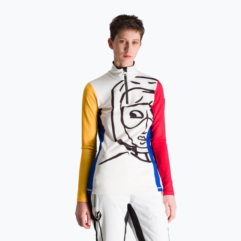 Damen-Ski-Sweatshirt Rossignol Bessy 1/2 Zip Top multicolor