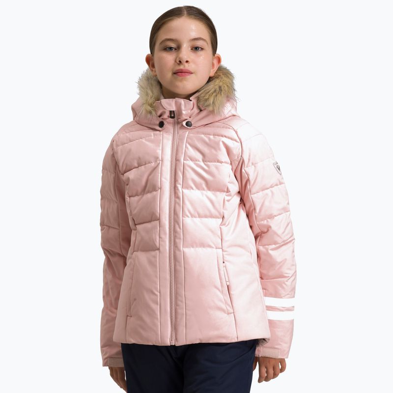 Skijacke für Kinder Rossignol Girl Polydown powder pink 9