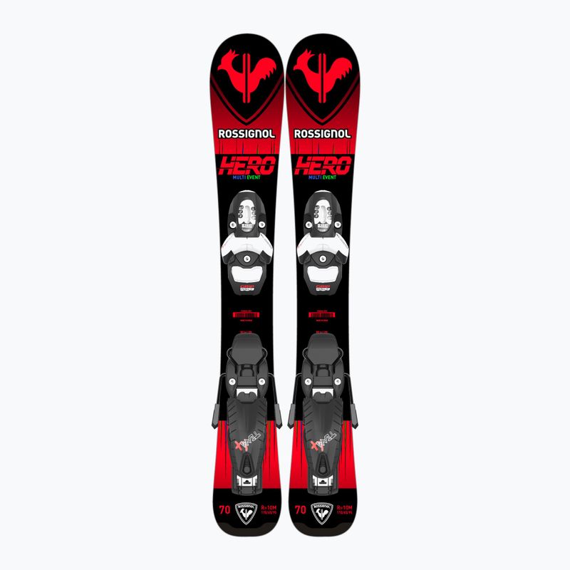 Kinder-Abfahrtsski Rossignol Hero Pro + Team 4 GW Black Bulk red 10