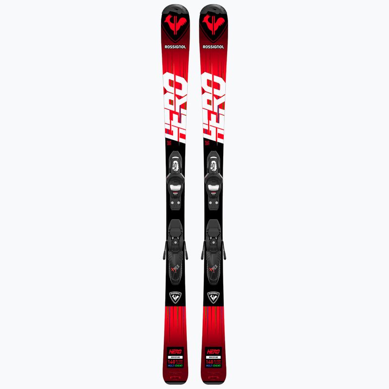 Kinder-Abfahrtsski Rossignol Hero 100-140 + Kid4 red 10