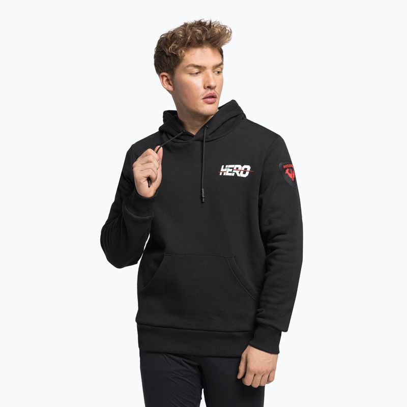 Herren-Ski-Sweatshirt Rossignol Hero Logo Sweat black