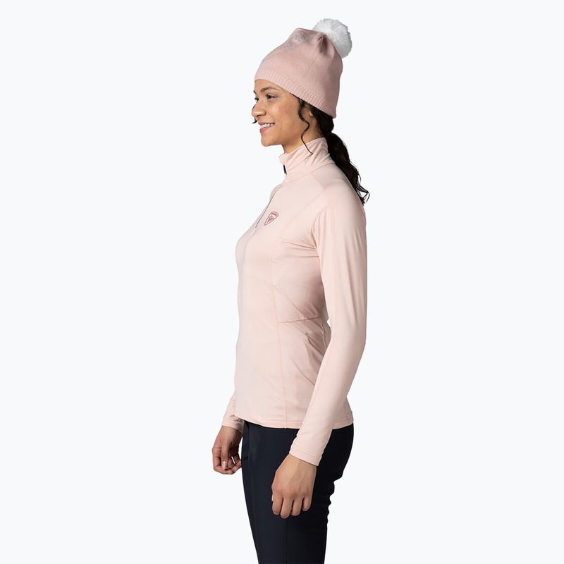 Damen-Thermoaktivshirt Rossignol Classique 1/2 Zip powder pink 3