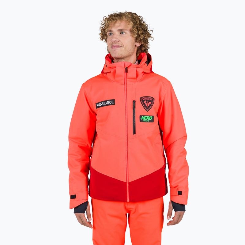 Skijacke Herren Rossignol Hero Blackside neon red