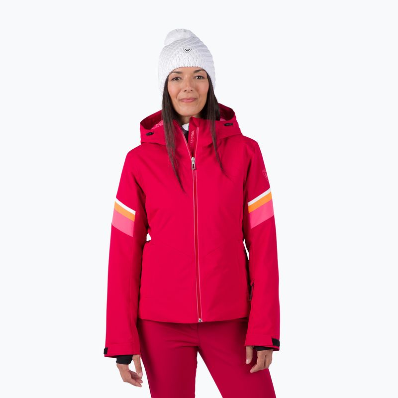 Damen-Skijacke Rossignol Strawpile Jkt ruby red