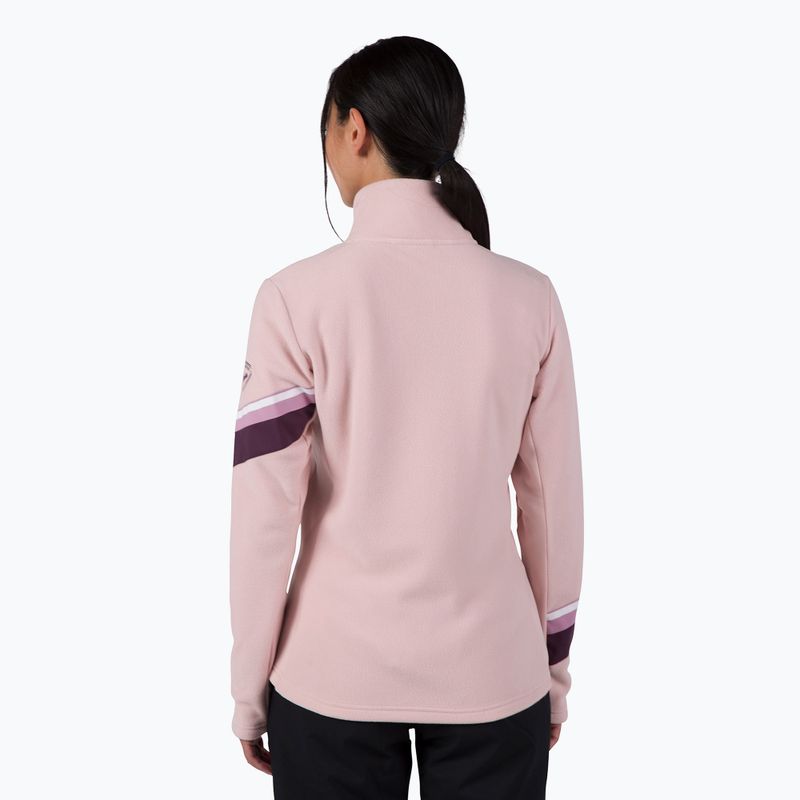 Damen Sweatshirt Hoodie Pullover Rossignol Strawpile Fleece Fz powder pink 3