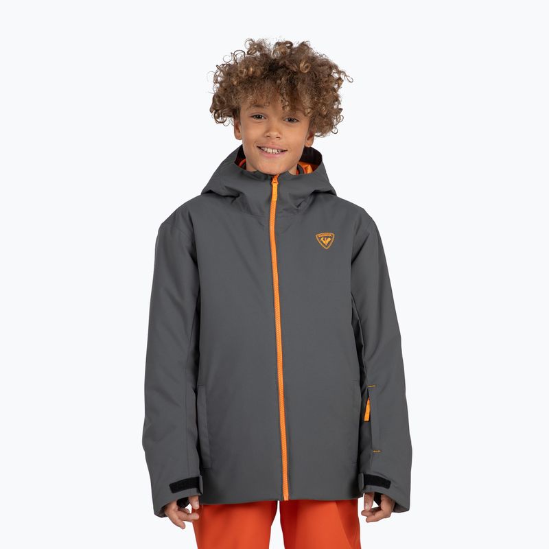 Rossignol Strawpile Jr Kinder Skijacke onyx grau