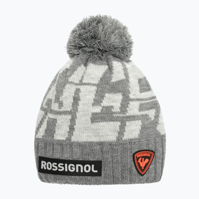 Rossignol Hero Pompon weiche graue Herrenmütze für den Winter