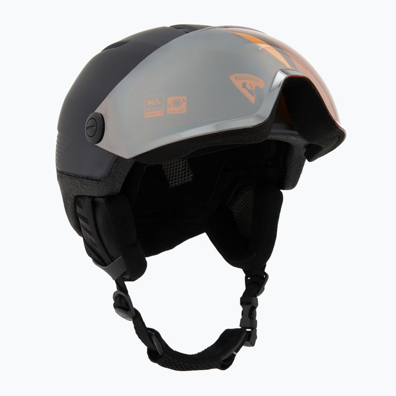 Skihelm Rossignol Fit Visor Impacts strato/orange silver 9