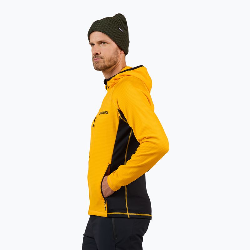 Herren-Hoodie Rossignol Blackside Mix Full Zip Hoodie Fleece saffron yellow 4