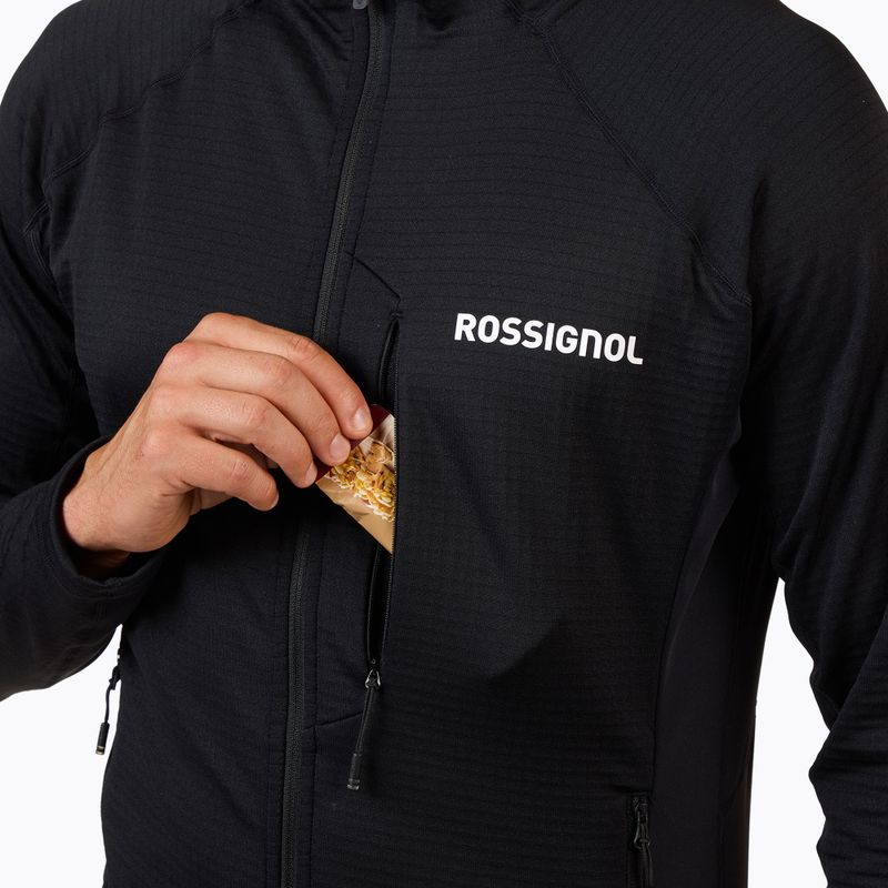 Herren-Hoodie Rossignol Blackside Mix Full Zip Hoodie Fleece black 6
