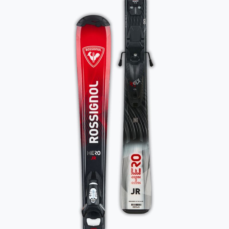 Kinder-Alpinski mit Bindung Rossignol Hero Jr 100-140 + Kid 4 GW 4