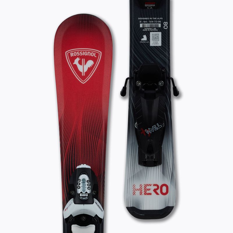 Kinder-Alpinski mit Bindung Rossignol Hero Kid Pre-Drilled + Team 4 GW 4
