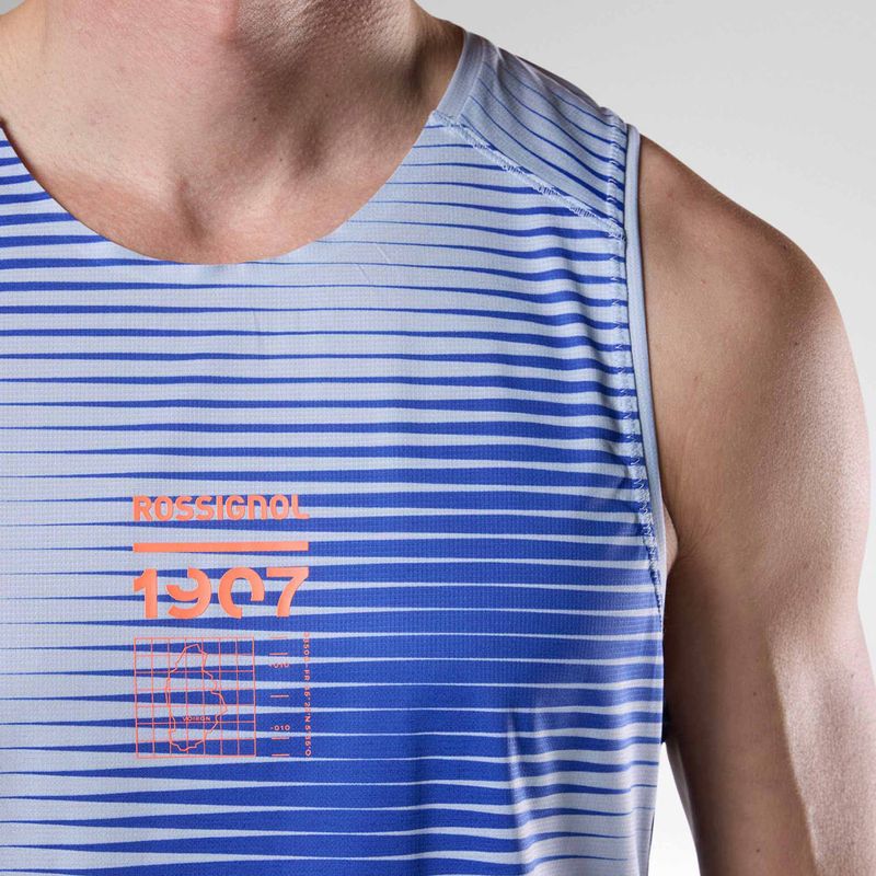Herren-Laufshirt Rossignol Sapa Ultra Tank dazzle blue line fogg 5