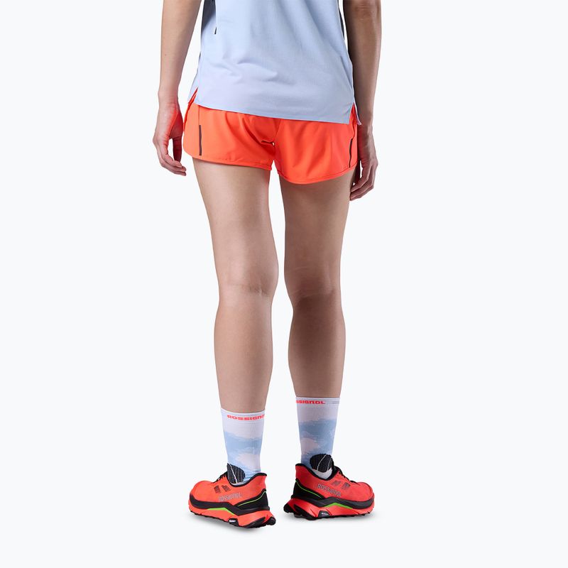 Damen Laufshorts Rossignol Sapa neon red 3