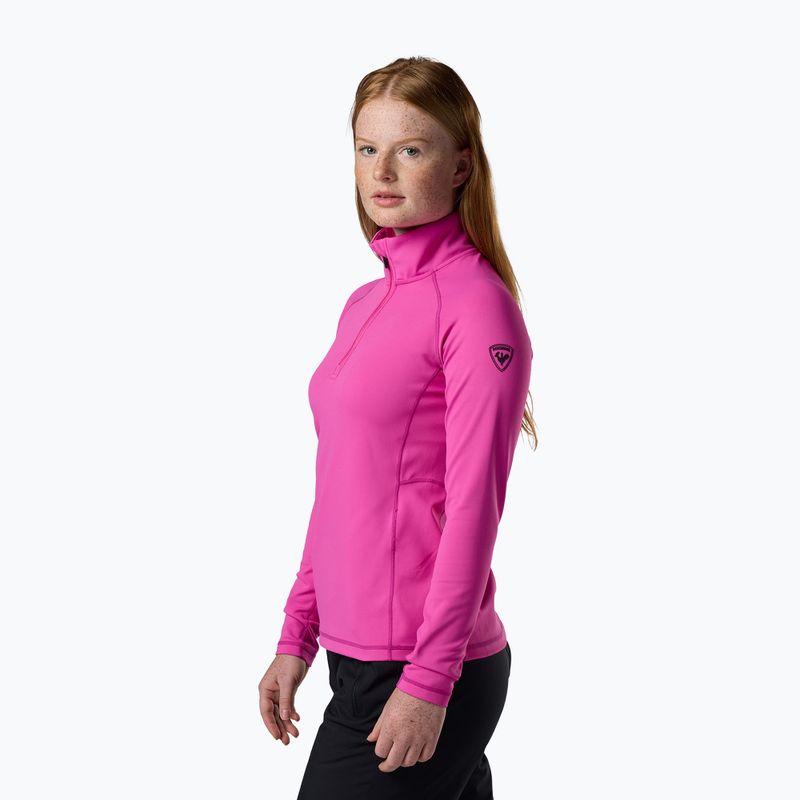 Fleecejacke für Damen Rossignol Mid Layer Stretch Half Zip electric fuchsia 4