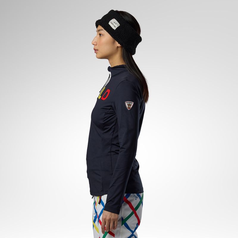 Damen-Funktionssweatshirt Rossignol JCC Quarter Zip First Layer black 4