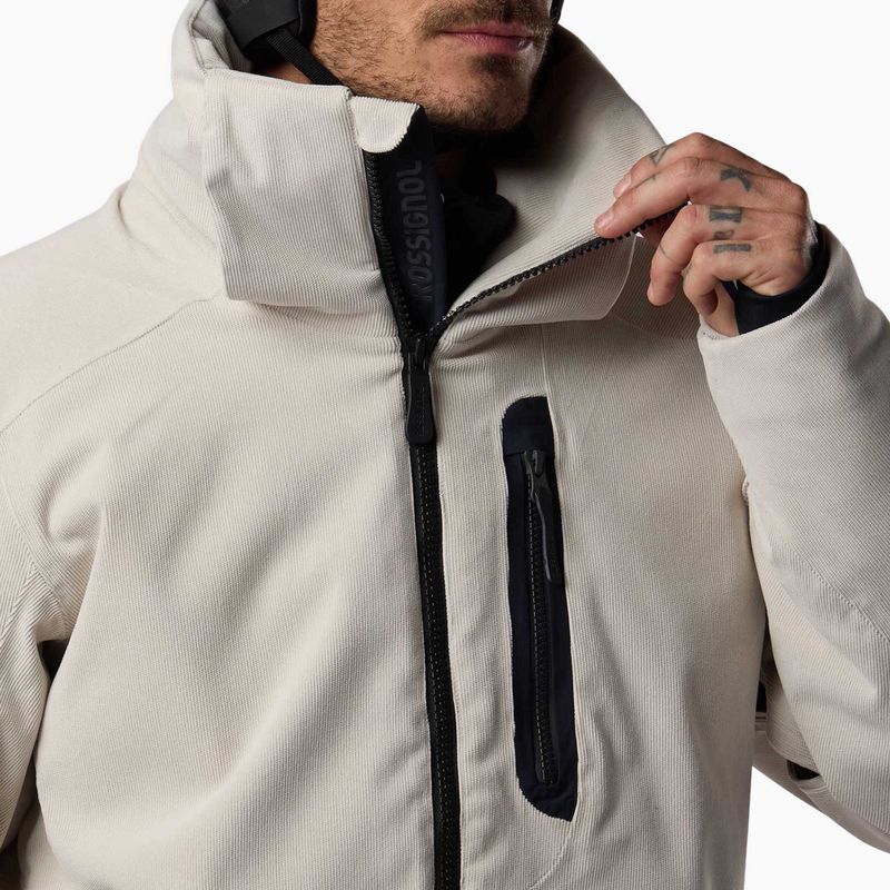 Herren-Skijacke Rossignol Corduroy Insulated silver cloud 17