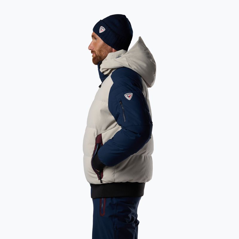 Herren-Skijacke Rossignol Corduroy Down Bomber silver cloud/dark navy 4