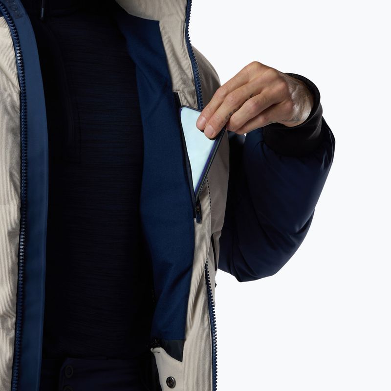 Herren-Skijacke Rossignol Corduroy Down Bomber silver cloud/dark navy 12
