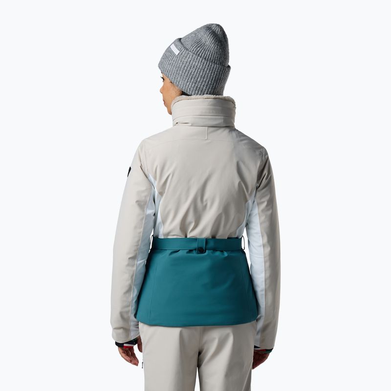 Damen-Skijacke Rossignol Snowdazzle Belted silver cloud 3
