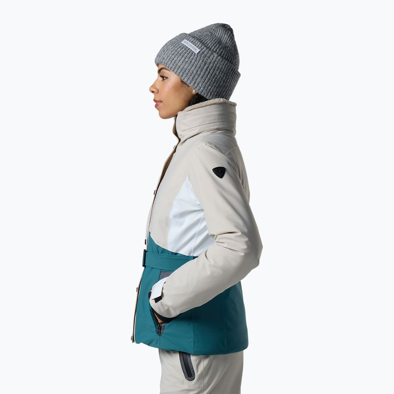 Damen-Skijacke Rossignol Snowdazzle Belted silver cloud 4