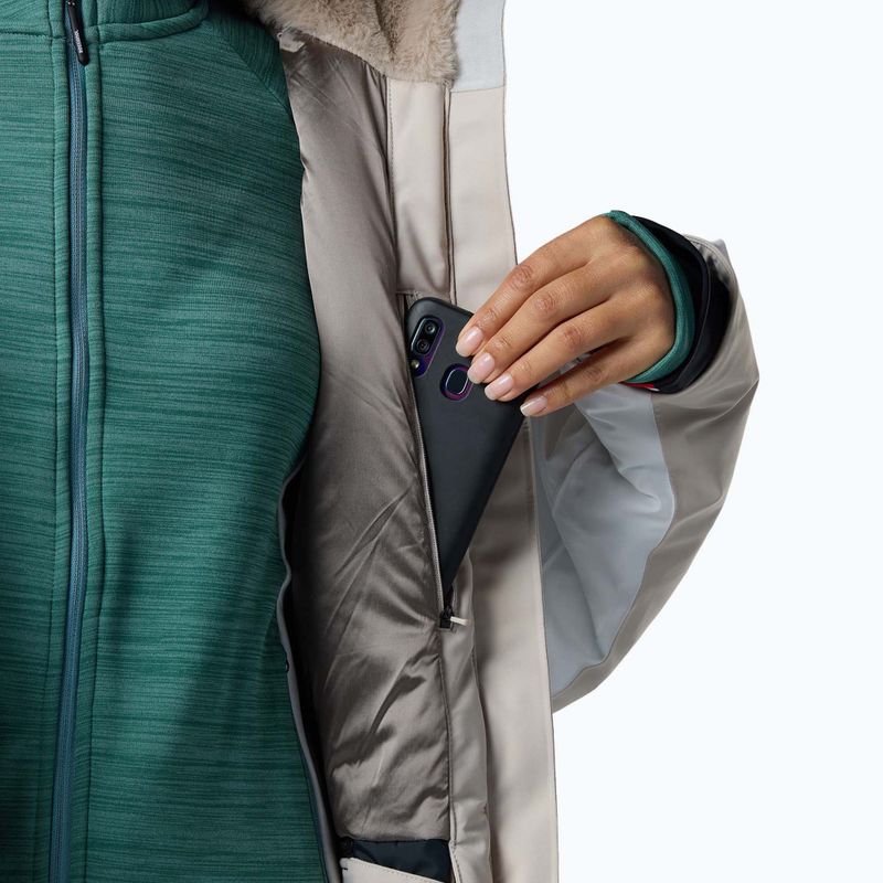 Damen-Skijacke Rossignol Snowdazzle Belted silver cloud 11