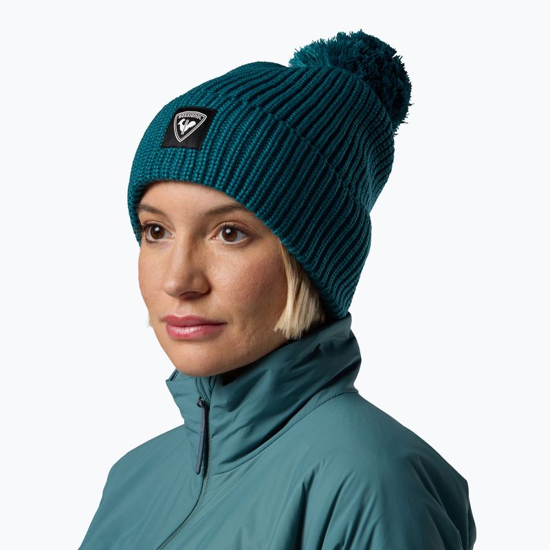 Wintermütze Rossignol Strawpile Pompom Beanie transformative teal 4