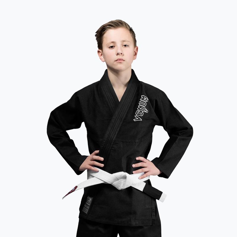 GI für Kinder brasilianischen Jiu-Jitsu Venum Contender Evo schwarz 9