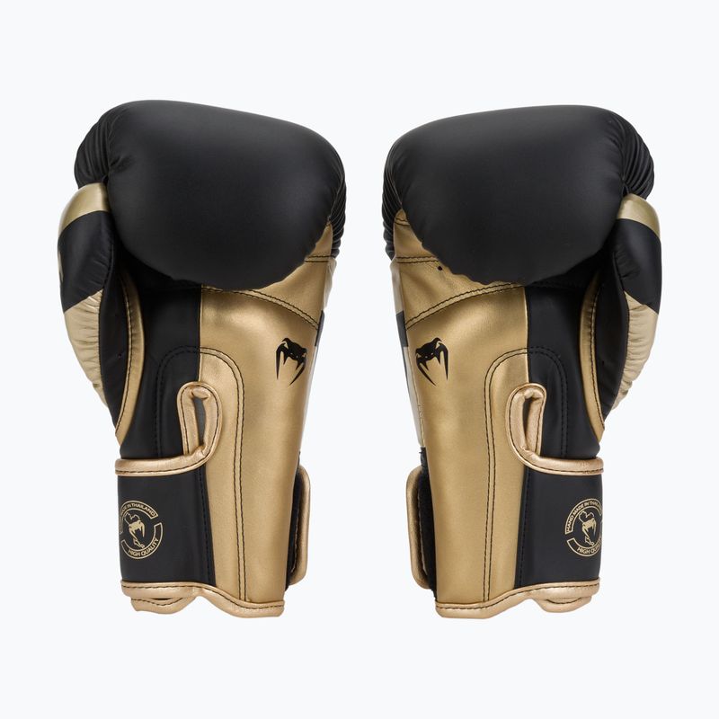 Venum Elite Herren Boxhandschuhe schwarz und gold VENUM-1392 2