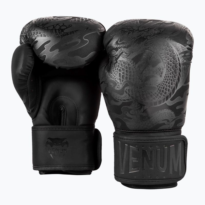 Venum Dragon's Flight schwarz/schwarze Boxhandschuhe 5