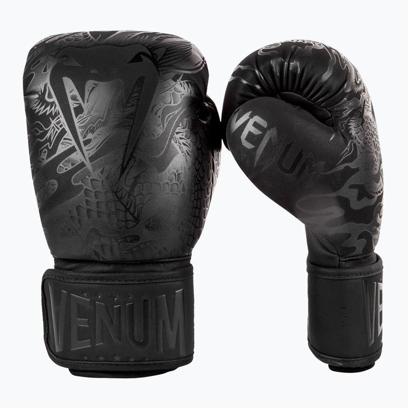 Venum Dragon's Flight schwarz/schwarze Boxhandschuhe 6