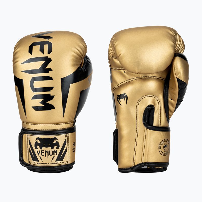 Venum Elite Herren Boxhandschuhe gold und schwarz 1392-449