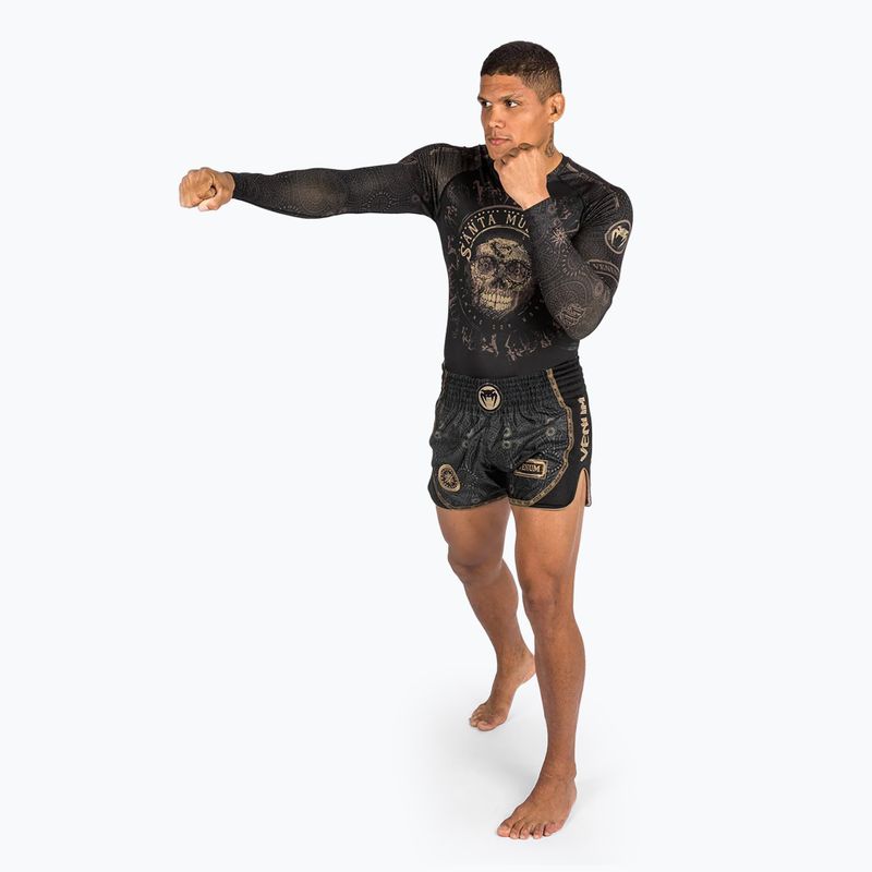 Venum Santa Muerte Dark Side Herren Longsleeve Rashguard schwarz/braun 2