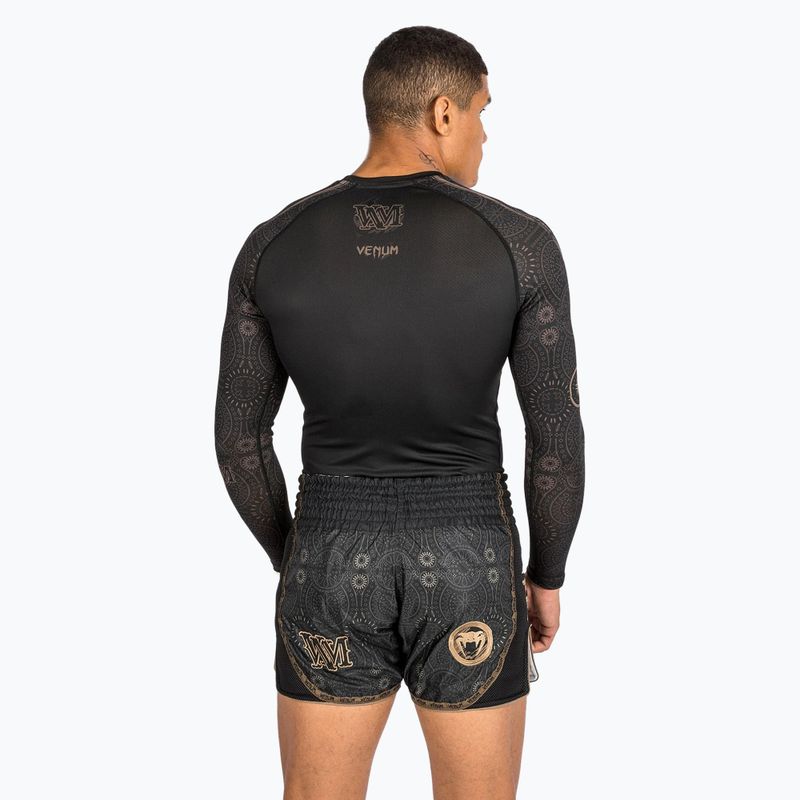 Venum Santa Muerte Dark Side Herren Longsleeve Rashguard schwarz/braun 4