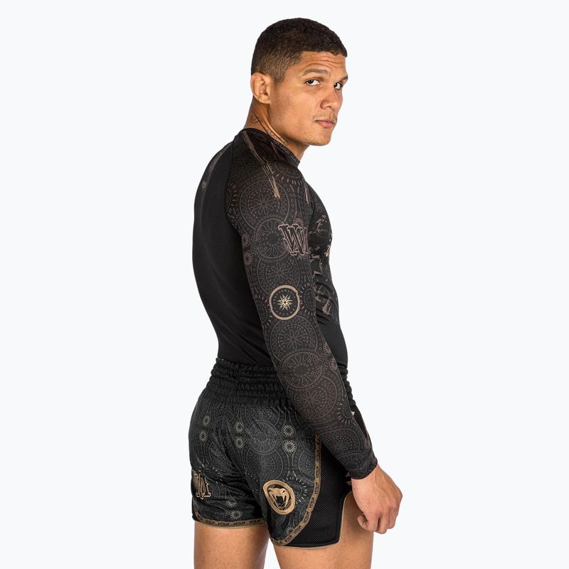 Venum Santa Muerte Dark Side Herren Longsleeve Rashguard schwarz/braun 5