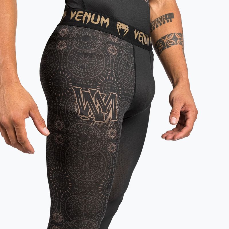 Men's Venum Santa Muerte Dark Side Spats schwarz/braun Leggings 8