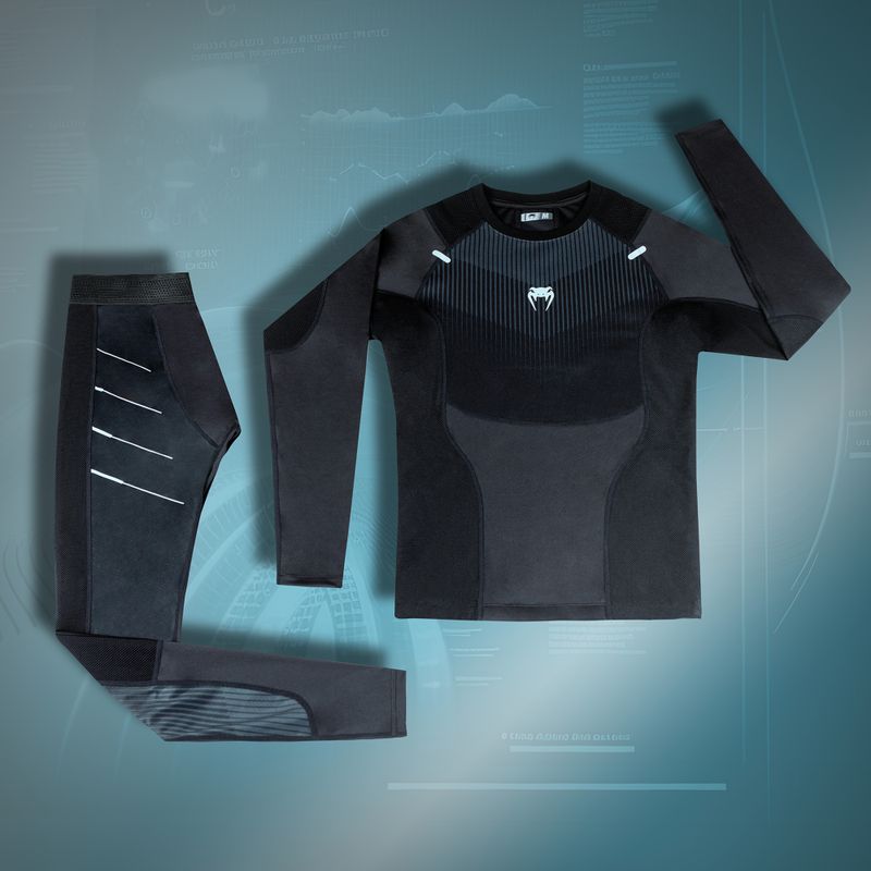 Venum Biomecha Herren Longsleeve Rashguard schwarz/grau 7