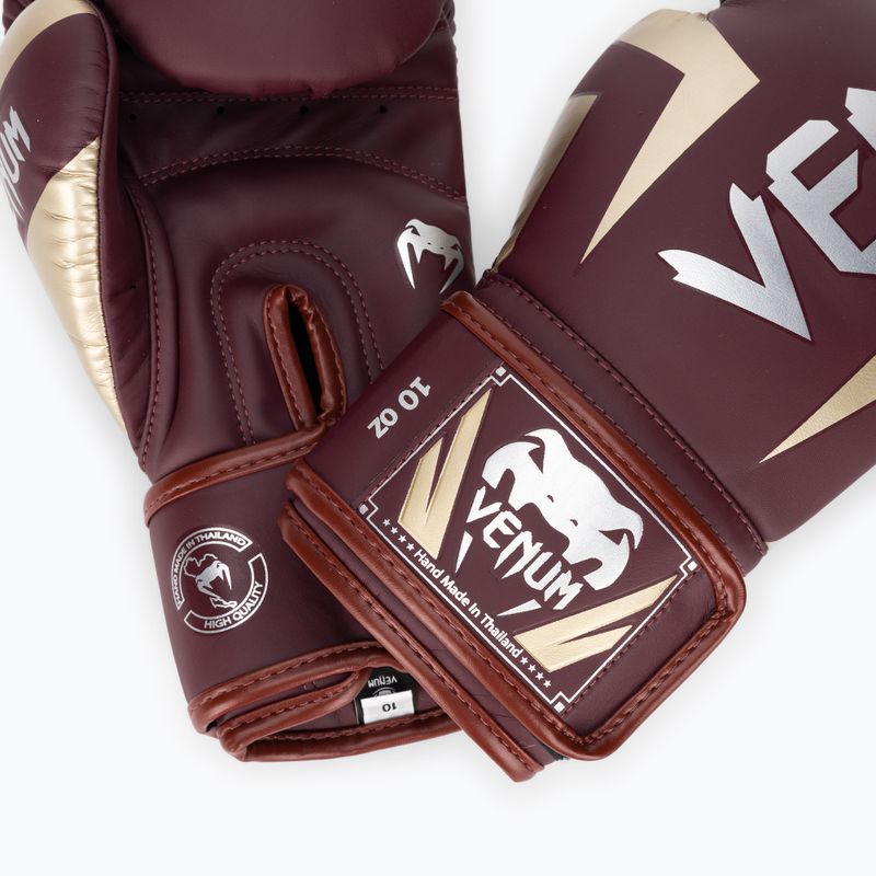Venum Elite Burgund/Gold Boxhandschuhe 4