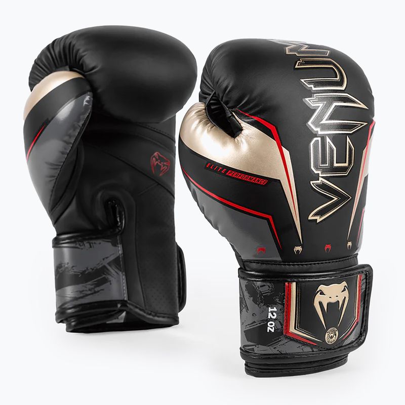 Venum Elite Evo schwarz/gold Boxhandschuhe 3