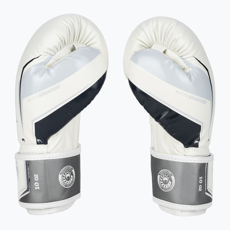 Venum Elite Evo grau/weiße Boxhandschuhe 3