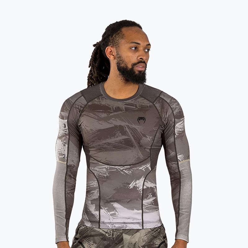 Herren Venum Electron 3.0 Rashguard sand Longsleeve