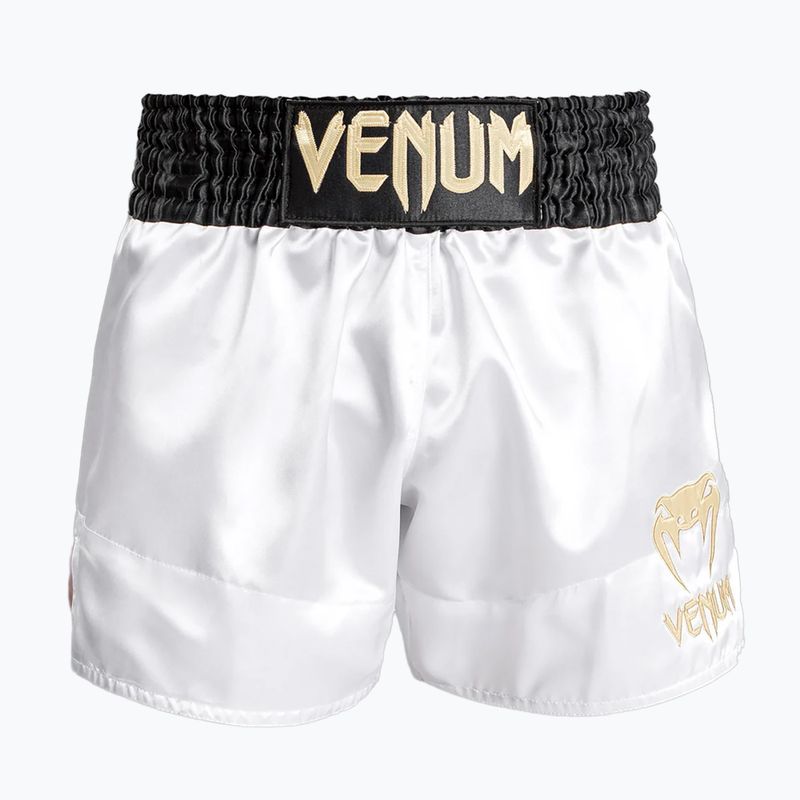 Herren Trainingsshorts Venum Classic Muay Thai weiß/gold/schwarz
